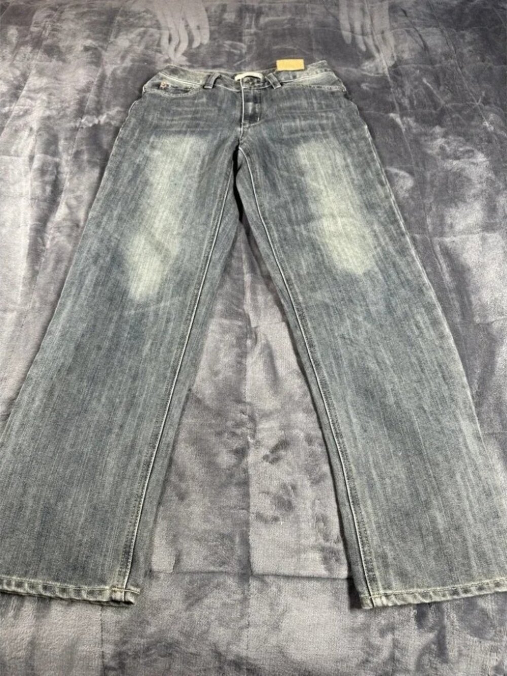 Route 66 Denim Jeans Youth 14 Blue Straight Leg Classic Skull Pocket Med Wash